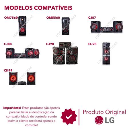 Imagem de Kit 10 Controles Mini System Lg Cl65, Oj98, Ck99 Akb74955362