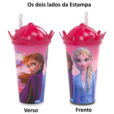 Imagem de Kit 10 Copos de Lembranças de Festa Infantil Aniversário Anna Elsa Frozen