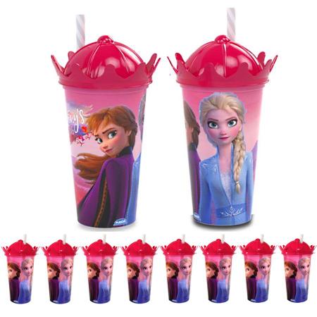 Imagem de Kit 10 Copos de Lembranças de Festa Infantil Aniversário Anna Elsa Frozen