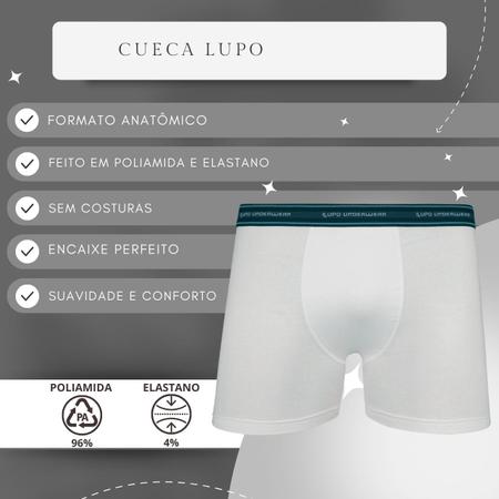 Imagem de Kit 10 Cueca Boxer Masculino Lupo Premium Algodão 523 Original 