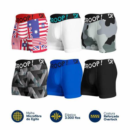 Imagem de Kit 10 Cuecas Boxer Droop! - Masculina Top!