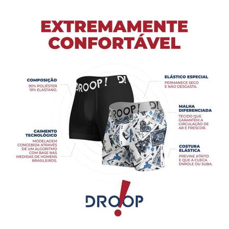 Imagem de Kit 10 Cuecas Boxer Droop! - Masculina Top!