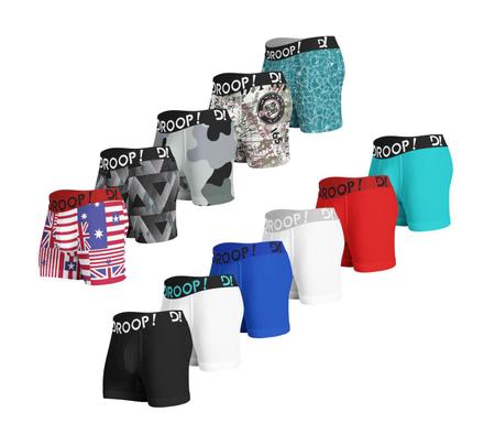 Imagem de Kit 10 Cuecas Boxer Droop! - Masculina Top!