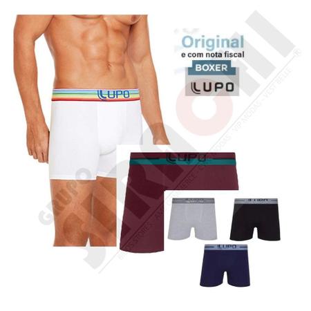 Imagem de Kit 10 cuecas boxer lupo algodão cotton confort lupo 784