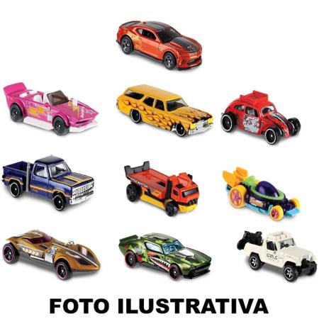 Imagem de Kit 10 de Hot Wheels Sortidos sem Repetição