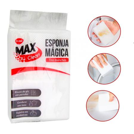 Imagem de Kit 10 Esponja Magica Premium Bucha Tira Manchas Limpeza