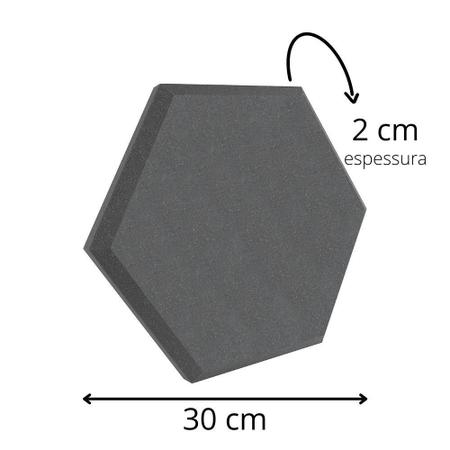 Imagem de Kit 10 Espumas Estudios Hexagonal Profissional AntiRuidos