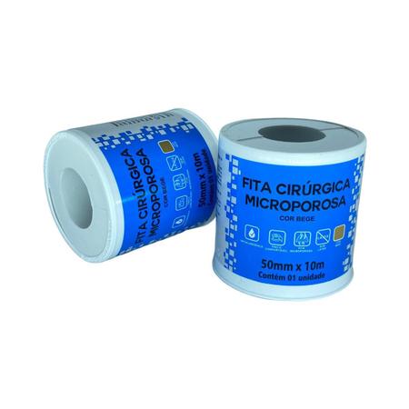 Imagem de Kit 10 Fita Cirurgica Microporosa Ciex Bege 50Mmx10M