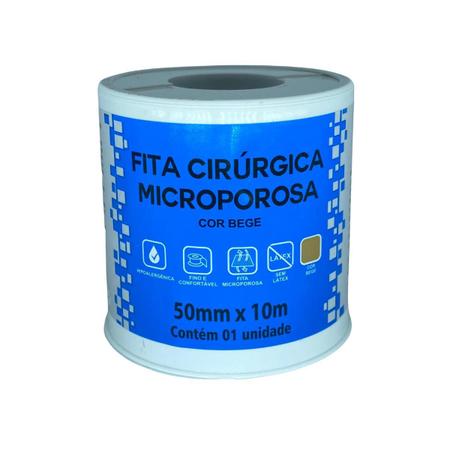 Imagem de Kit 10 Fita Cirurgica Microporosa Ciex Bege 50Mmx10M