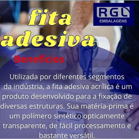 Imagem de Kit 10 Fitas Adesivas Transparentes RGL 45mmx100m 45 Micras