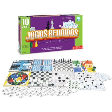 6 Jogos Reunidos - Dama Trilha Ludo Xadrez + 2 Jogos - Nig Brinquedos - Jogo  de Dominó, Dama e Xadrez - Magazine Luiza