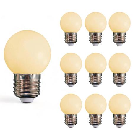 Imagem de Kit 10 Lâmpada Bolinha Led 3W G45 E27 Lustre Espelho Camarim