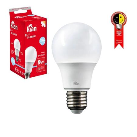 Imagem de Kit 10 Lâmpada Bulbo Led 9w Branco Frio 6500k Bivolt Kian