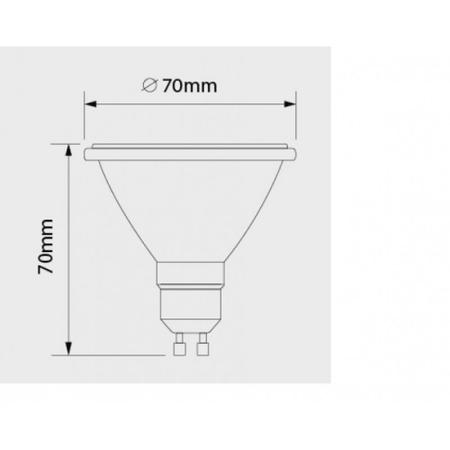 Imagem de Kit 10 lampada led ar70 refletora biv gu10 4,8w 2700k quente