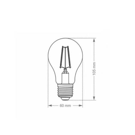 Imagem de Kit 10 Lâmpada Led Filamento Bulbo A60/e27