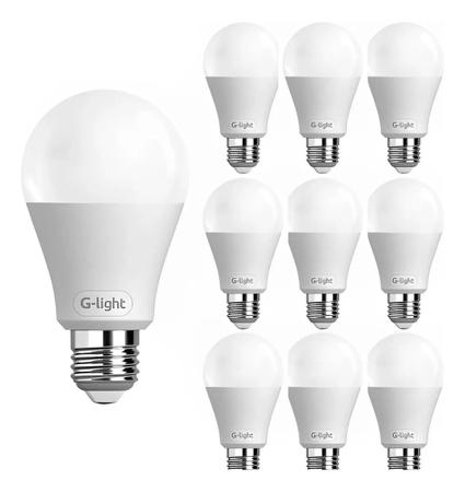 Imagem de Kit 10 Lâmpadas LED 12w 6500k Branco Frio - G-light