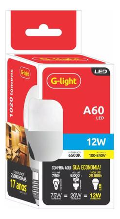 Imagem de Kit 10 Lâmpadas LED 12w 6500k Branco Frio - G-light