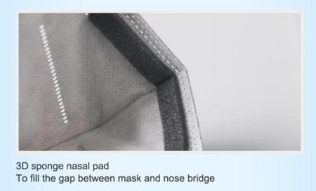 Imagem de Kit 10 Máscara KN95/PFF2/N95 Proteção Hospitalar Com Clip Nasal Branca