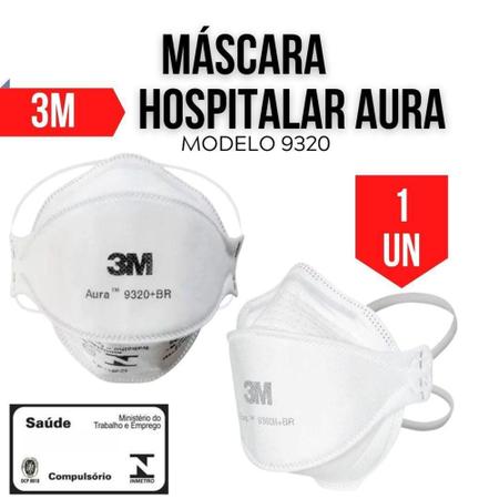 Imagem de Kit 10 Mascara proteçãorespiratória Aura 9320 + BR PFF2 3M