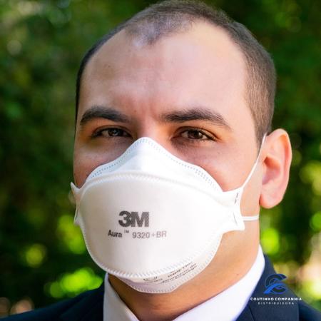 Imagem de kit 10 Máscaras de Proteção Aura 9320+BR 3M Respirador PFF2