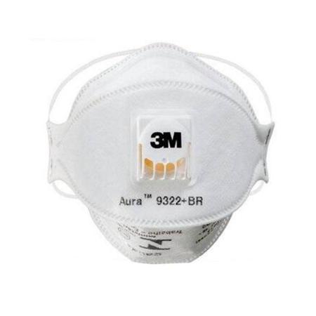 Imagem de Kit 10 máscaras descartáveis respiratória 3m aura 9322+br