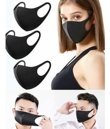 Imagem de Kit 10 Máscaras Tecido Modelo Ninja Lavável Preto