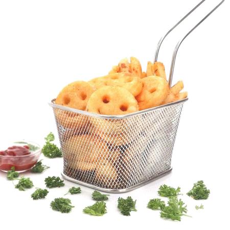 Imagem de Kit 10 Mini Cestos Para Decorar Servir Frituras Porções Batata Frita Hambúrguer