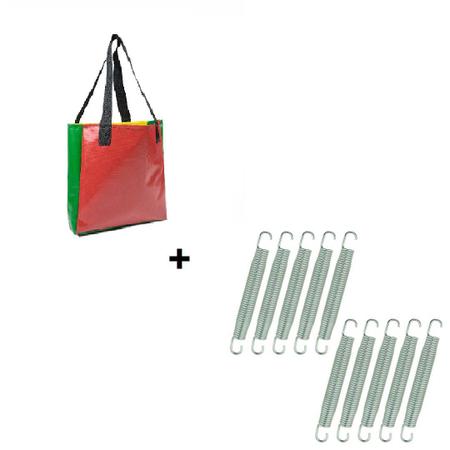 Imagem de Kit 10 Molas 14 cm para Cama Elástica Pula Pula + Bolsa de Transporte de Molas