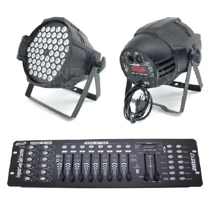 Imagem de Kit 10 par led rgbwa 60 led de 3w + mesa dmx 512