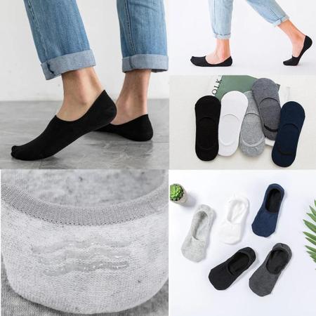 Imagem de Kit 10 Pares De Meias Femininas Sapatilhas Cano Curto Invisível Soquete 