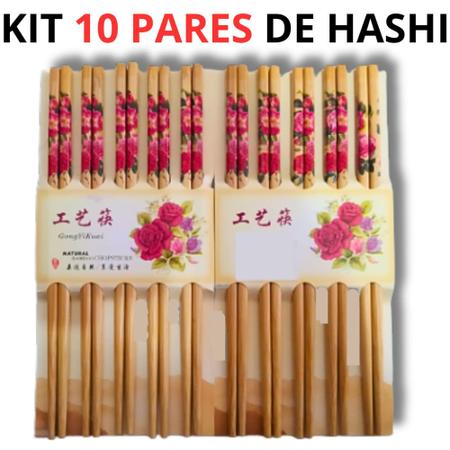 Jogo Hashi de Bambu Reutilizável Sushi Comida Oriental 10un - Casita -  Hashi - Magazine Luiza
