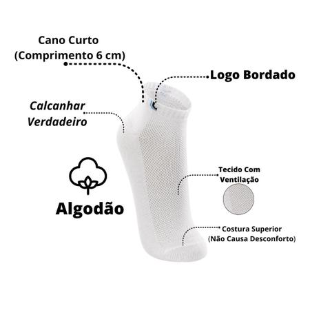 Imagem de Kit 10 Pares Meia Lupo Cano Curto Soquete Algodão Unissex