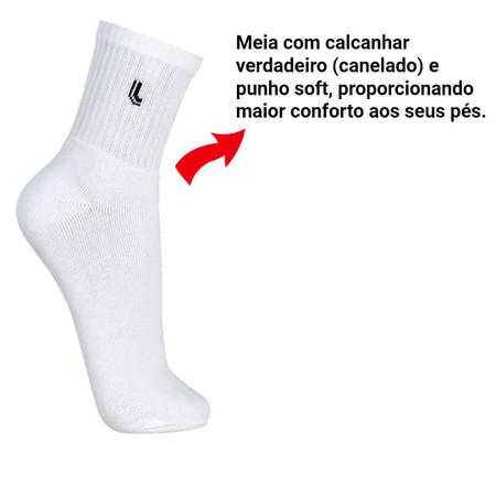 Imagem de Kit 10 Pares Meia Lupo Cano Médio Masculina Atacado Original