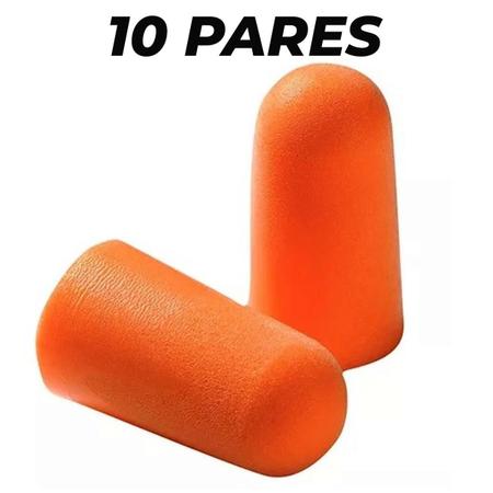 Imagem de Kit 10 Pares Protetor Ouvidos Abafador Auricular De Espuma 3m Modelo 1100