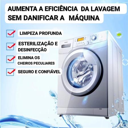 Imagem de Kit 10 Pastilhas Higieniza Limpa Desinfetante Máquina de Lavar Roupas