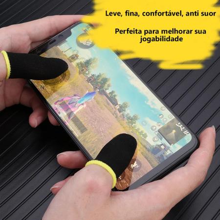 Imagem de Kit 10 Peças Luvas De Dedo Gamer Para Celular Jogos Mobile Luvinhas Anti Suor Free Fire Pubg Cod