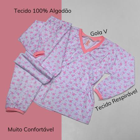 Imagem de Kit 10 Pijamas Infantil Menino Menina Inverno Longo