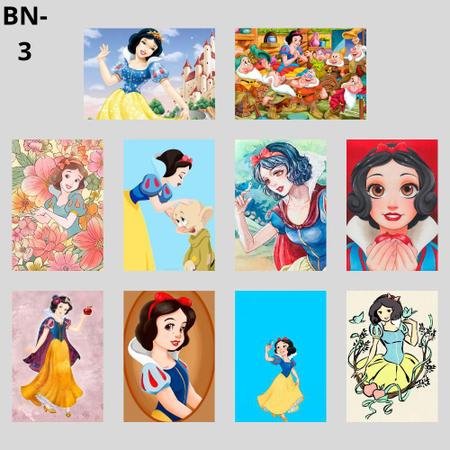 Kit 10 Placas De Mdf Desenho Branca De Neve 13x20 - Leão Placas