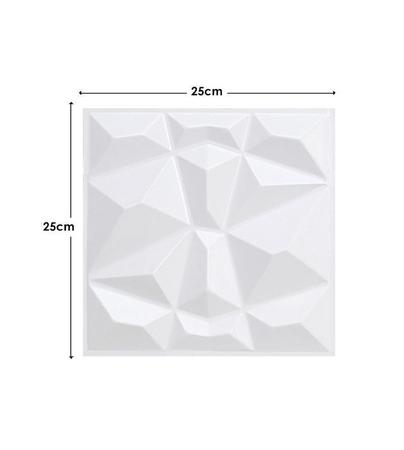 Imagem de Kit 10 Placas Pvc 3D Revestimento De Parede Diamante 25 Cm