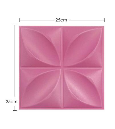 Imagem de Kit 10 Placas Pvc 3D Revestimento de parede Diversas Cores Flor Pétalas 25cm
