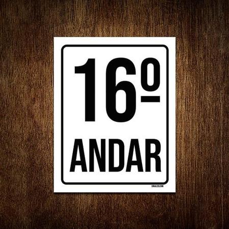 Imagem de Kit 10 Placas Sinalização Ambiente Identificação 16º Andar