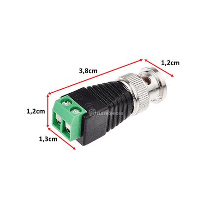 Imagem de Kit 10 Plug Conector Bnc Macho C/ Borne Parafuso Cftv Câmera 0629961