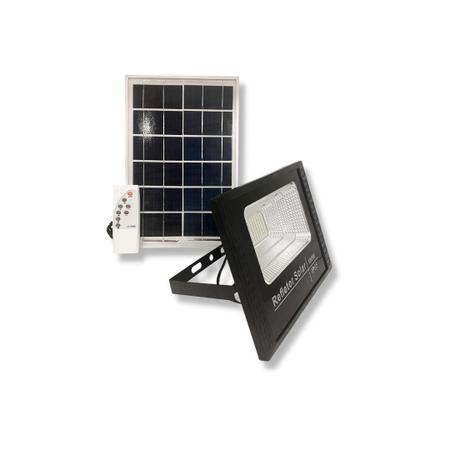 Imagem de Kit 10 Refletores Ultra Led Solar 100W Placa Solar+ Controle
