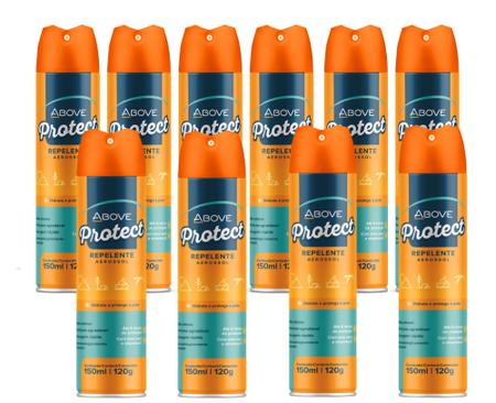 Imagem de Kit 10 Repelente Aerosol Protect Above Secagem Rápida 150ml