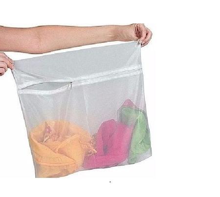 Imagem de Kit 10 saco para lavar roupas 30x40 delicadas com ziper