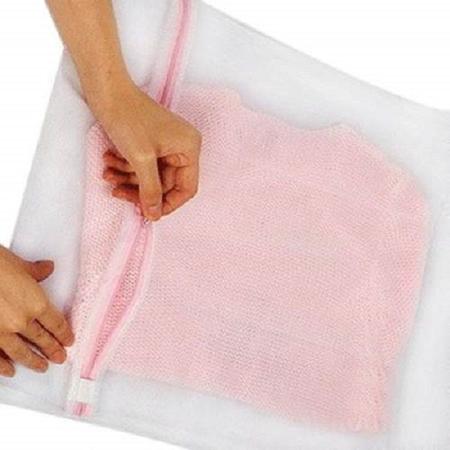 Imagem de Kit 10 saco para lavar roupas 30x40 delicadas com ziper