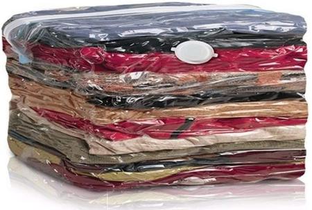 Imagem de Kit 10 Sacos à Vácuo Cobertor Roupa Edredom 70 x 110 cm Clink + Bomba