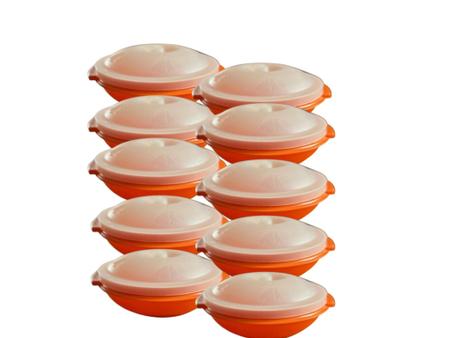 Imagem de Kit 10 saladeira pote plástico com tampa marmitex