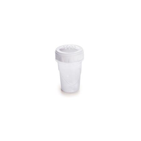 Imagem de Kit 10 Saleiro Portal Sal Plástico Branco Transparente 90ML
