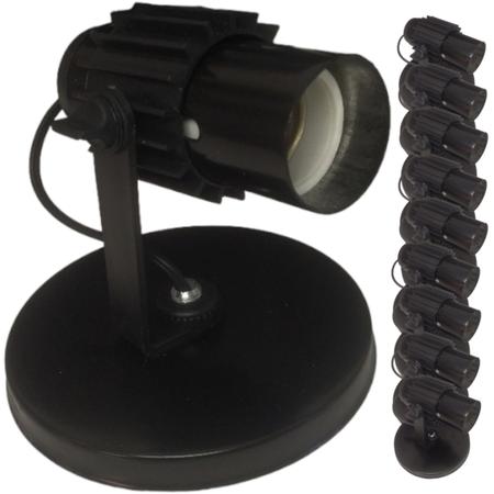 Imagem de Kit 10 Spot Aletado lampada Iluminação Led E27 Teto Parede Led Ou Flurescente Oferta